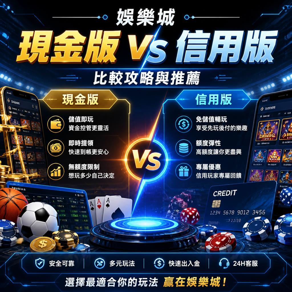 娛樂城現金版 vs 信用版比較攻略與推薦