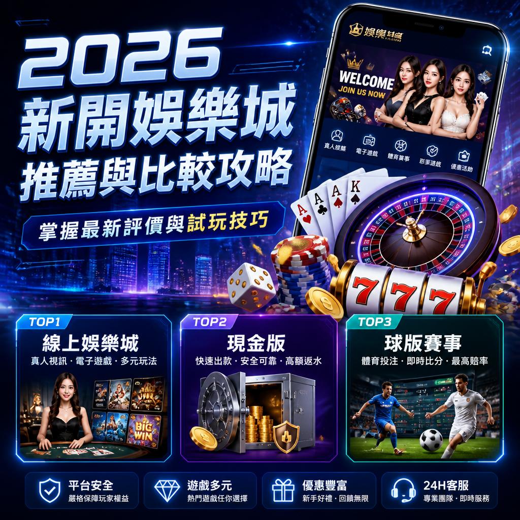 2026 新開娛樂城推薦與比較攻略，掌握最新評價與試玩技巧