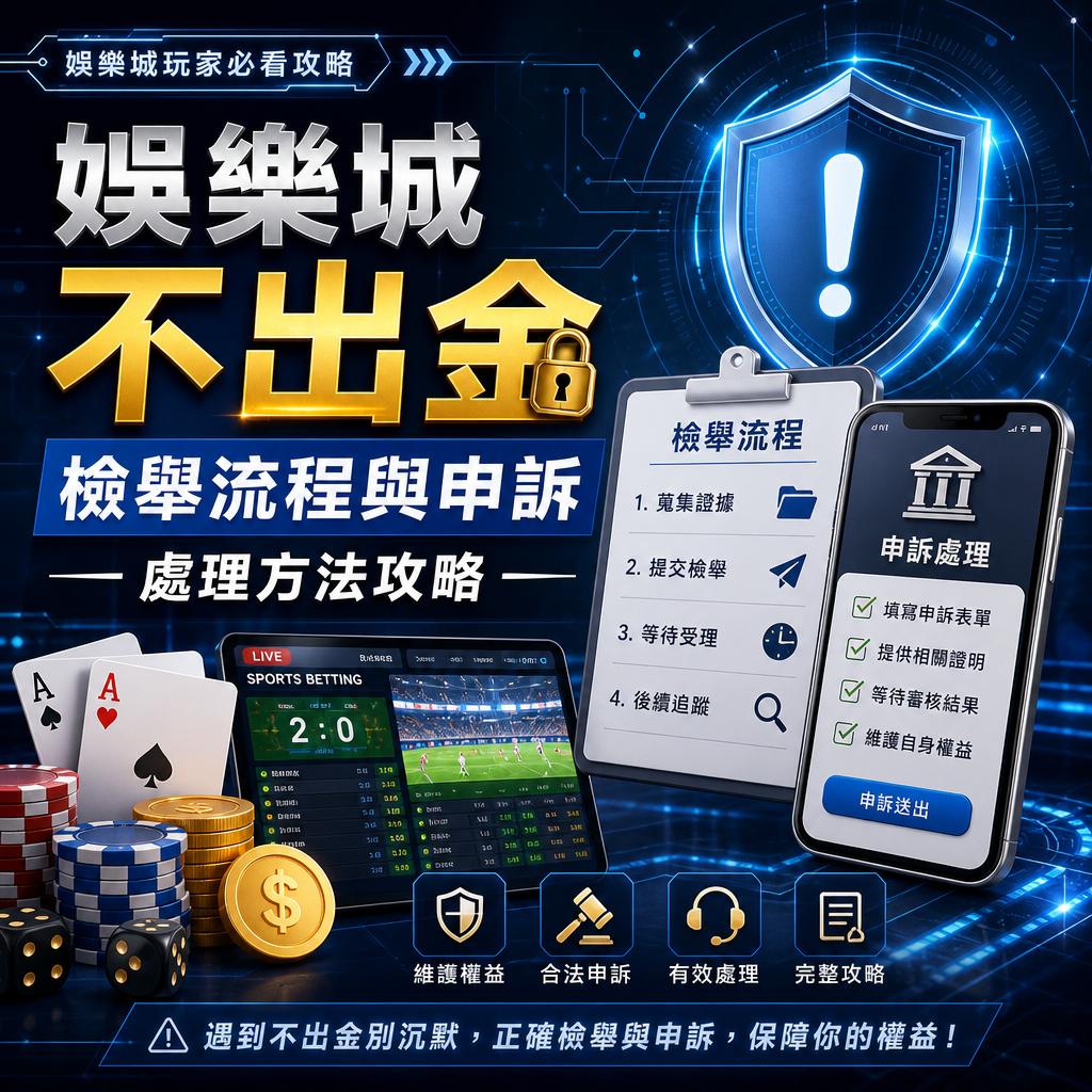 娛樂城不出金 檢舉流程與申訴處理方法攻略