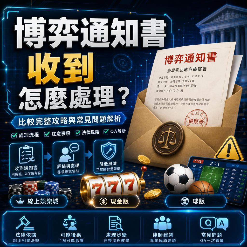 博弈通知書 收到 怎麼處理 比較完整攻略與常見問題解析